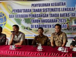 Kantah Sanggau Gencarkan Edukasi PTSL dan GEMAPATAS di Desa Kenaman